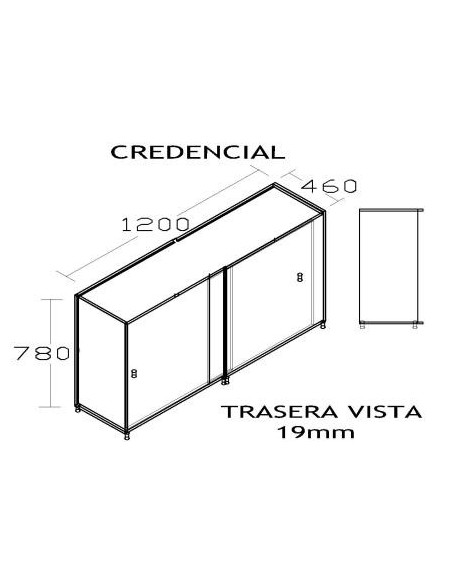 Armario Multiplus credencial 78 x 120 x 46 cm.