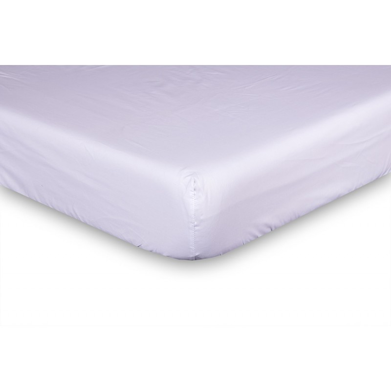 Tradineur - Sábana bajera ajustable de 50% algodón y 50% poliéster para cama  de 105, especial pieles sensibles, suave y transpir